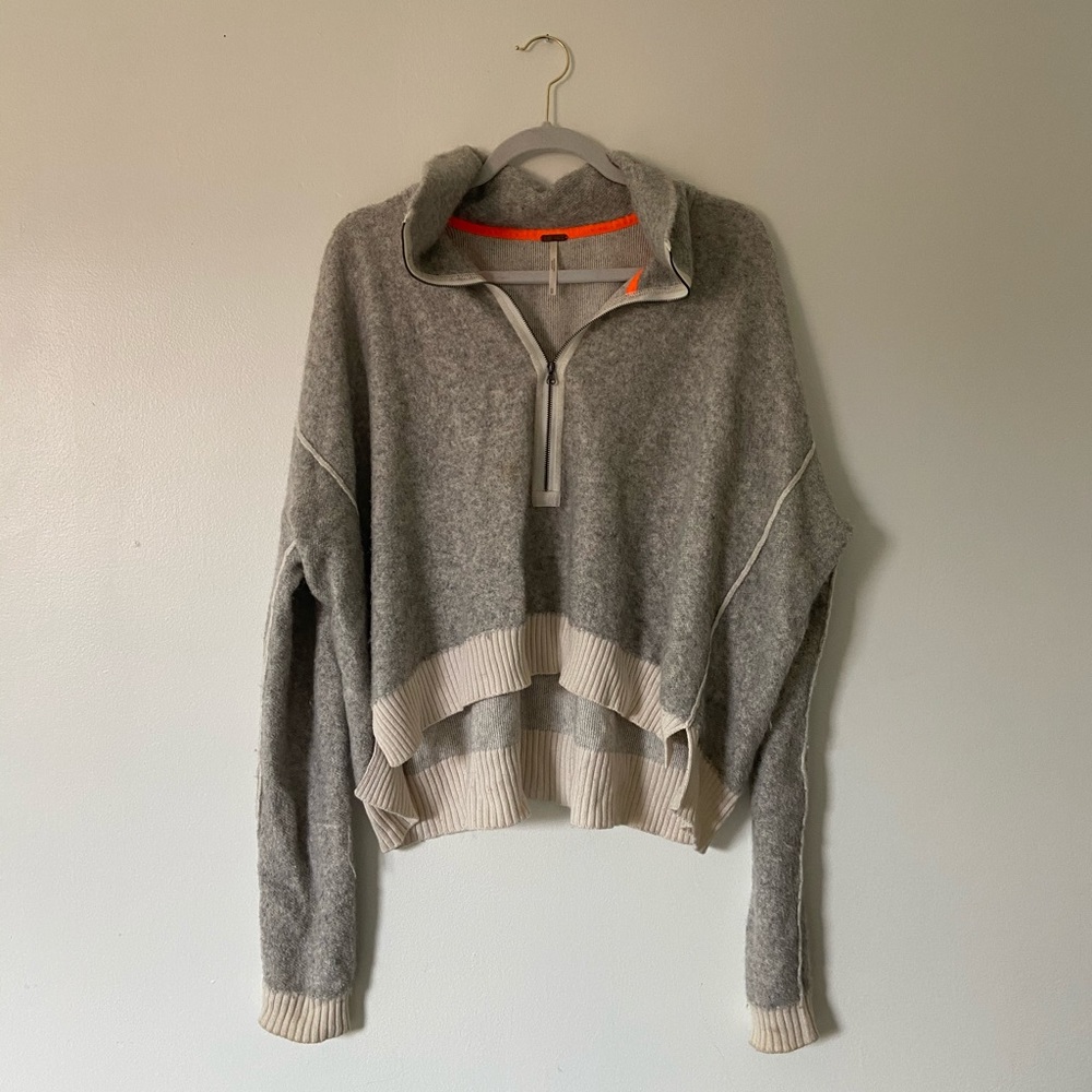 Free People zip up orange piping